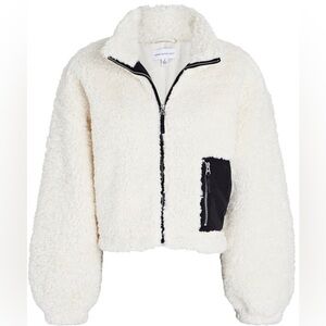 Something Navy Faux Fur Teddy Fleece Jacket Size XS